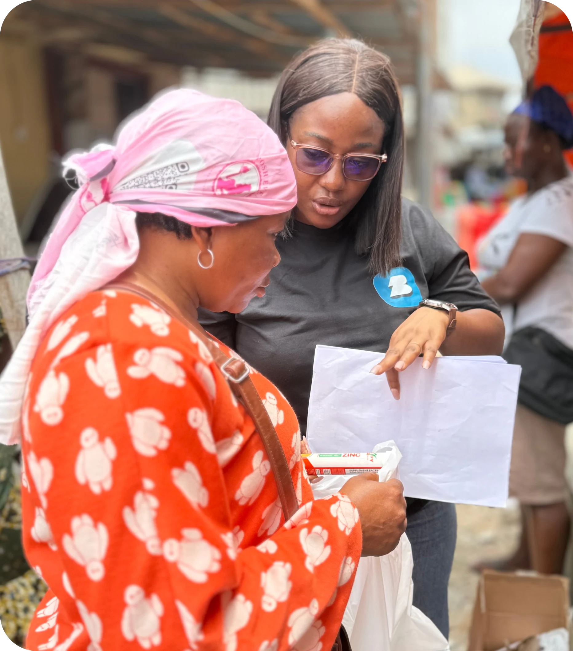 two women having a conversation